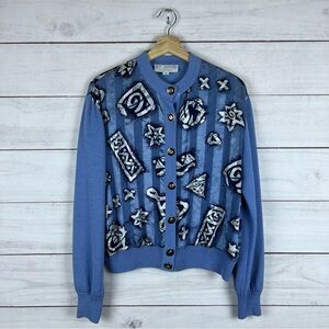 Vintage St. John Collection Marie Gray Cardigan Sweater Medium
